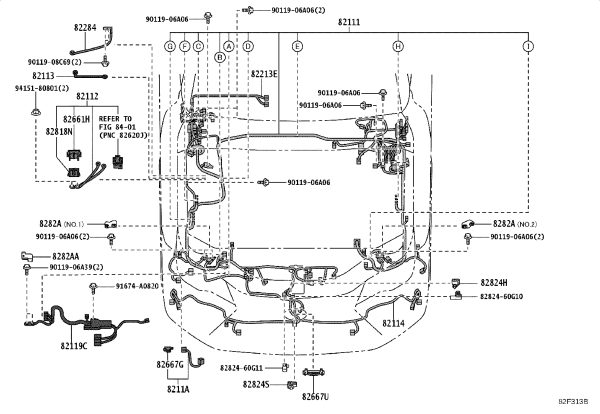 Headlamp wiring harness 82114-60420 for Lexus LX600