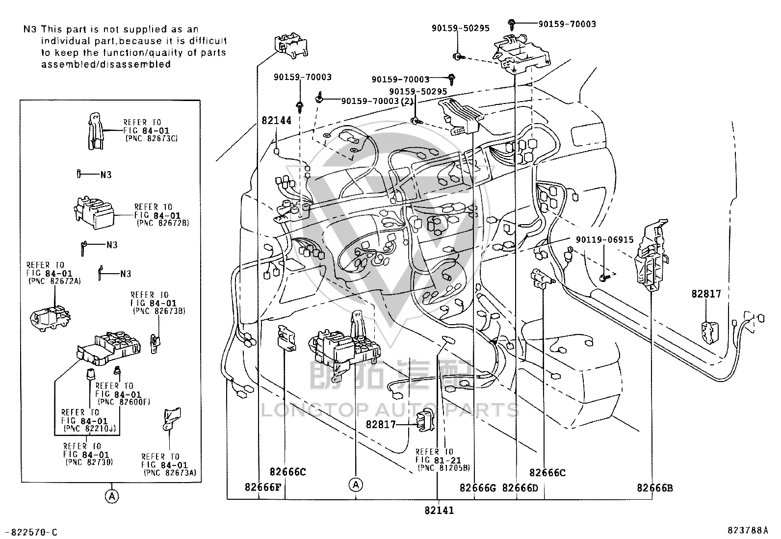 Instrument Panel Harness 82146-0Z180 for Toyota Corolla