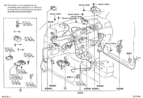 Instrument Panel Harness 82117-02W80 for Toyota Corolla