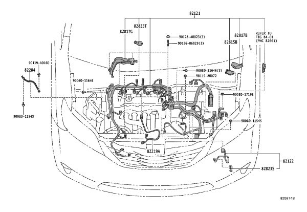 Engine Wiring Harness 82121-08120 for Toyota Sienna