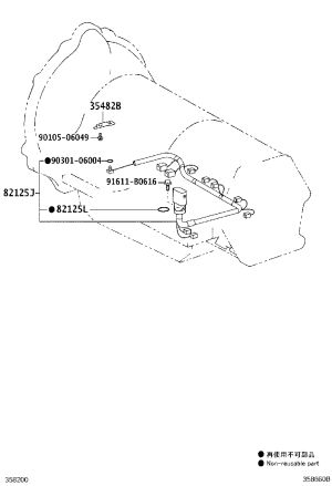 Transmission Harness Assembly 82125-30581 for Toyota Crown