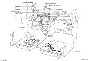 Front wall No.3 wire harness 82133-28301 for Toyota Previa