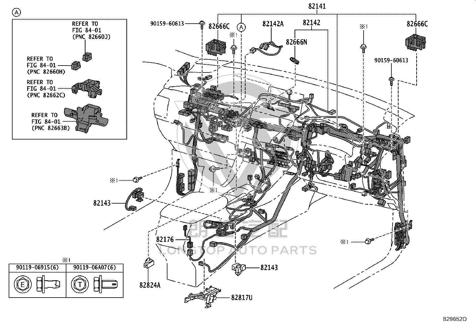 Instrument Panel Sub Harness 82140-78010 for Lexus NX