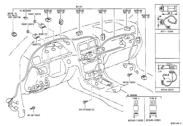 Instrument Panel Harness 82145-33310 for Toyota Camry