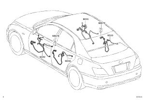 Front Door Harness Right 82151-0P051 for Toyota Reiz