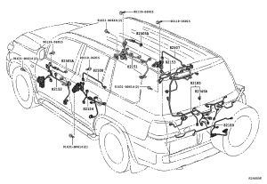 Front Right Door Wiring Harness 82151-60780 for Toyota Land Cruiser