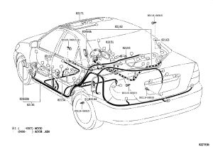 Rear door harness (left) 82154-33100 for Toyota Camry