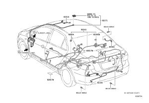 Main Body Wiring Harness 82161-0DC20 for Toyota Vios