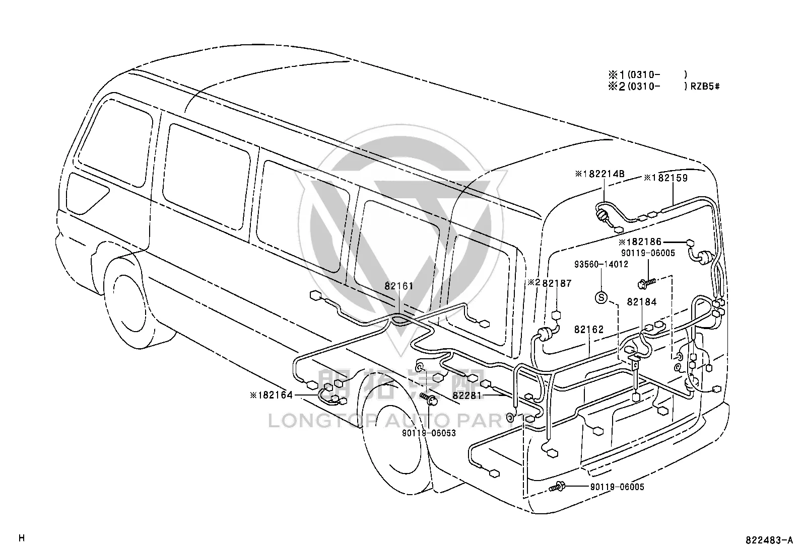 Instrument Wiring Harness 82281-36050 for Toyota Coaster