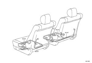 Seat No.1 wire harness 82167-60121 for Toyota Land Cruiser