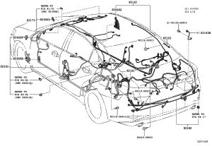 Rear Bumper Parking Sensor Wiring Harness 82182-33160 for Lexus ES