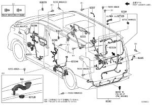 Trunk Lid Harness 82182-58100 for Toyota Alphard