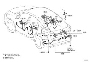 Rear Bumper Electric Eye Wiring Harness 82183-48080 for Lexus RX