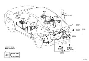 Rear Bumper Electrical Harness 82183-48160 for Lexus RX450HL