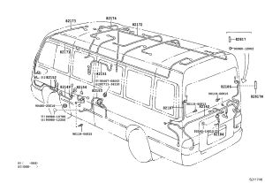 Rear Window No.2 Harness 82187-36010 for Toyota Coaster