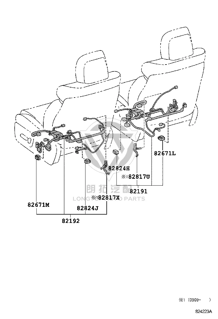 Driver Seat Wire Harness Assembly 82192-30180 for Lexus GS