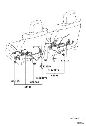 Driver Seat Wire Harness Assembly 82192-30180 for Lexus GS