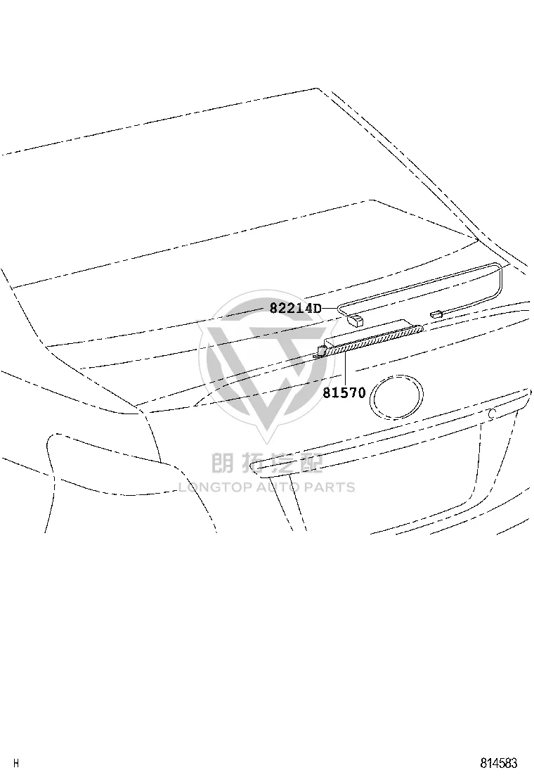 Central brake light wiring harness 82214-0D020 for Toyota Vios