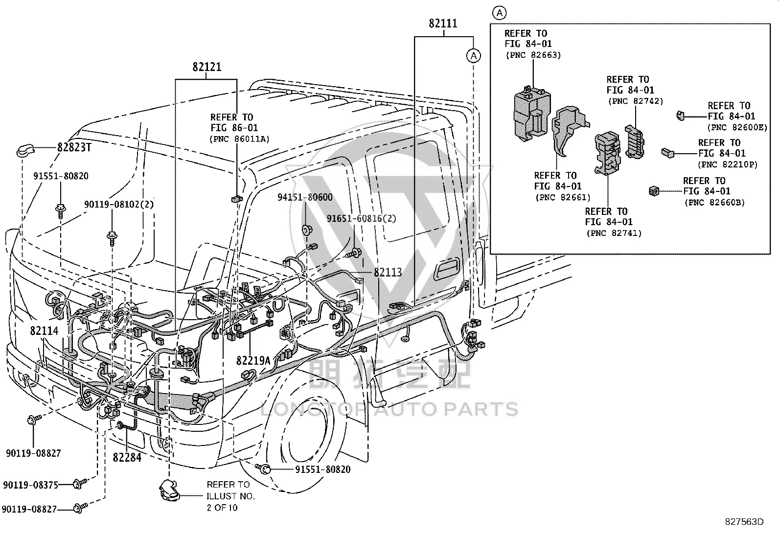 Sensor Wiring Harness 82219-35050 for Toyota Land Cruiser Prado