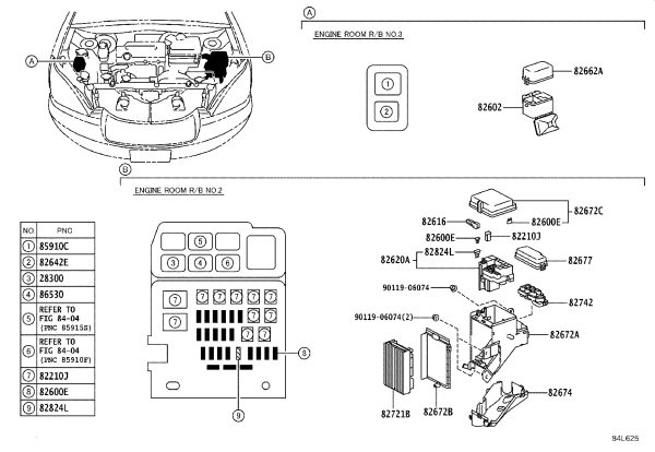Junction Box Cover 82672-48160 for Toyota HARRIER