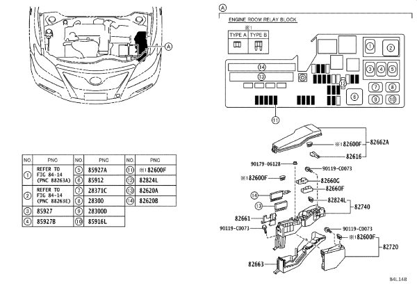 Engine Fuse Box Base 82720-33120 for Toyota Camry