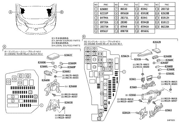 Circuit Breaker 82620-48310 for Toyota GRAND HIGHLANDER