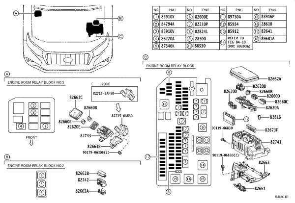 Engine Fuse Box Cover 82662-60A40 for Toyota Land Cruiser Prado