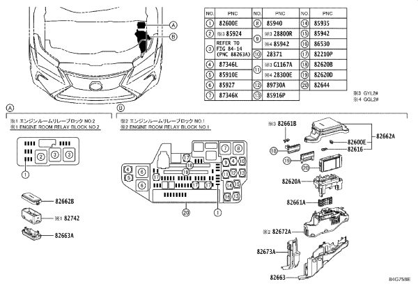 Fuse Box Assembly 82620-48220 for Lexus RX