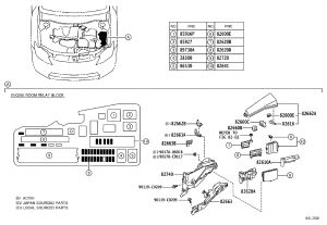 Fuse box assembly 82620-33070 for Toyota Avalon