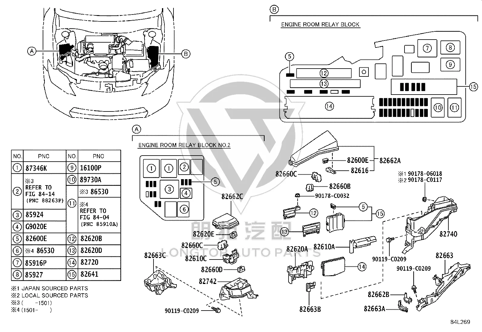 Engine Fuse Box Base 82663-33200 for Toyota Camry