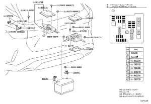 Fuse Box Cover 82662-48640 for Lexus RX Series