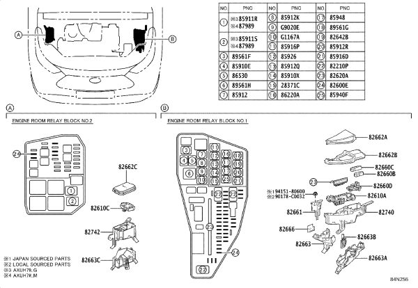 No4 Relay Block Lower Cover 82663-0E090 for Toyota Highlander