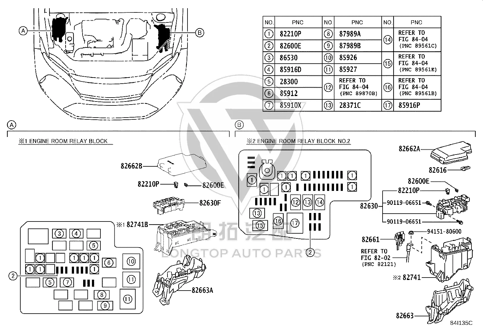 Engine Fuse Box Base 82663-42110 for Toyota Harrier