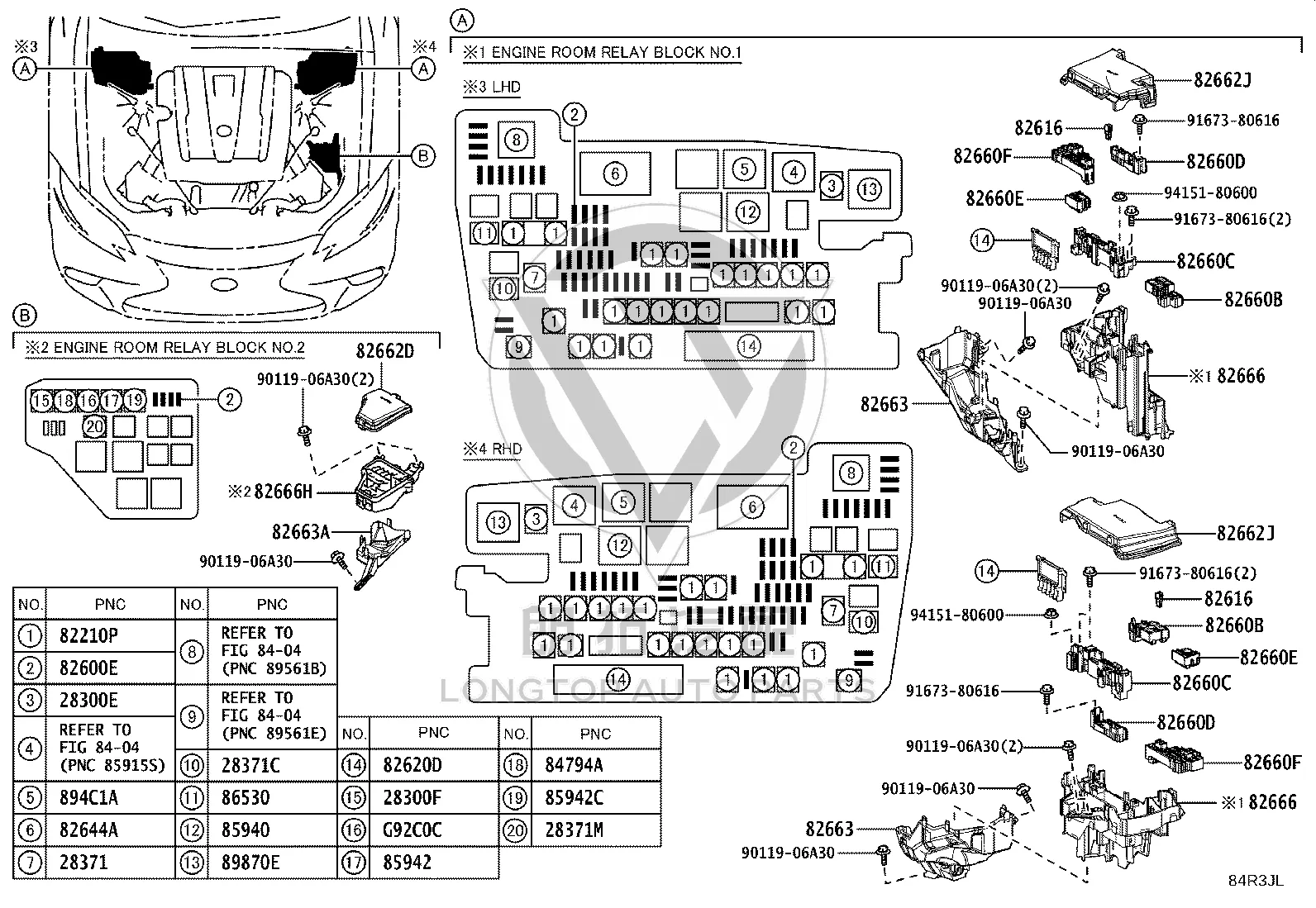 Engine Fuse Box Base 82663-50200 for Lexus LC500