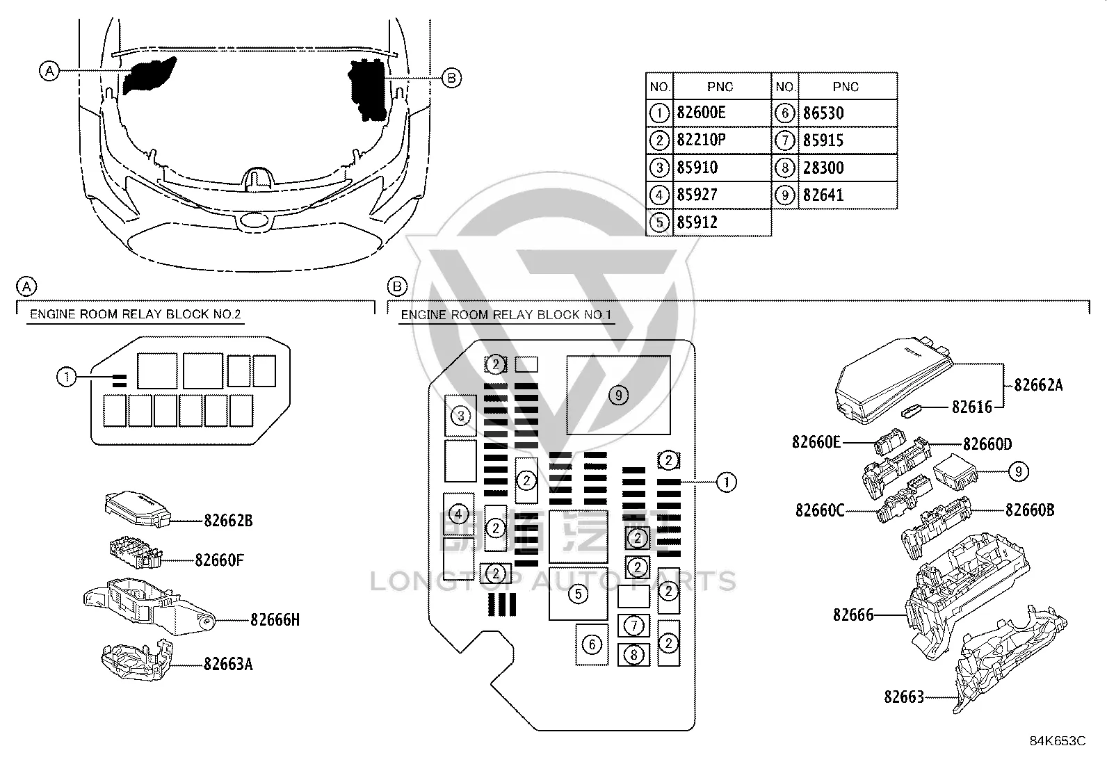 Connector Socket 4 82666-47620 for Toyota Auris