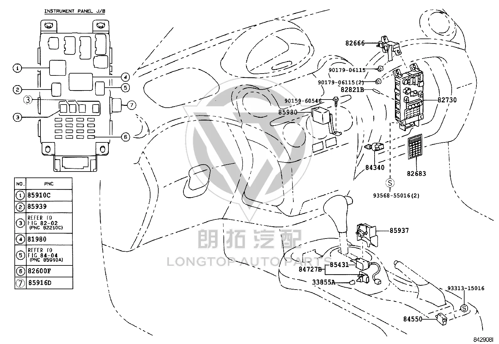 Connector 3 82666-52010 for Toyota XA