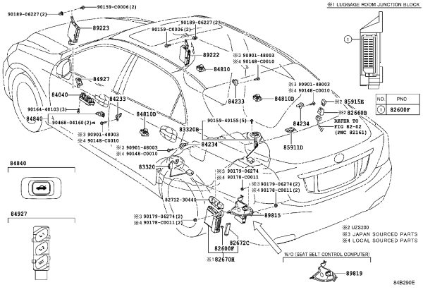 Junction Box Cover 82672-30350 for Toyota Crown