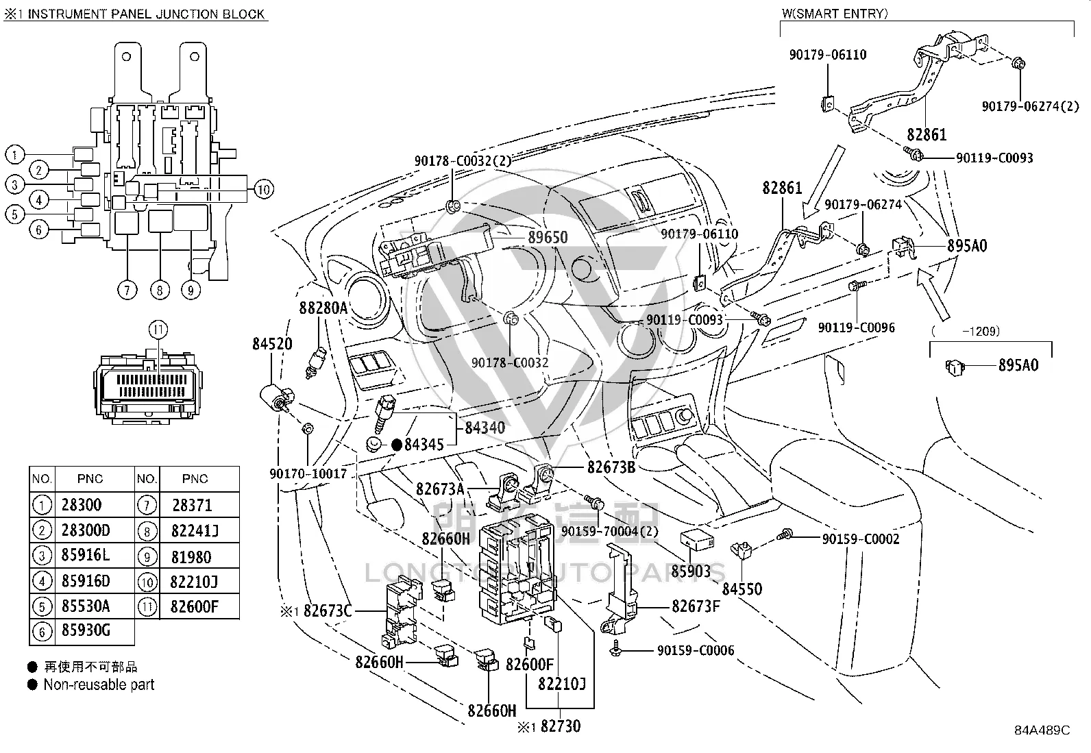 Junction box bracket 82673-42110 for Toyota RAV4