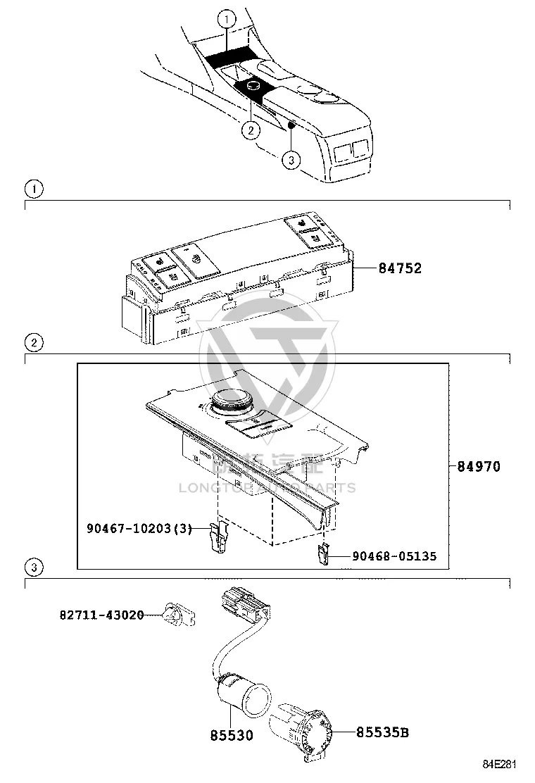 Card Holder 82711-43020 for Toyota ALPHARD