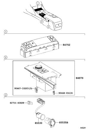 Card Holder 82711-43020 for Toyota ALPHARD