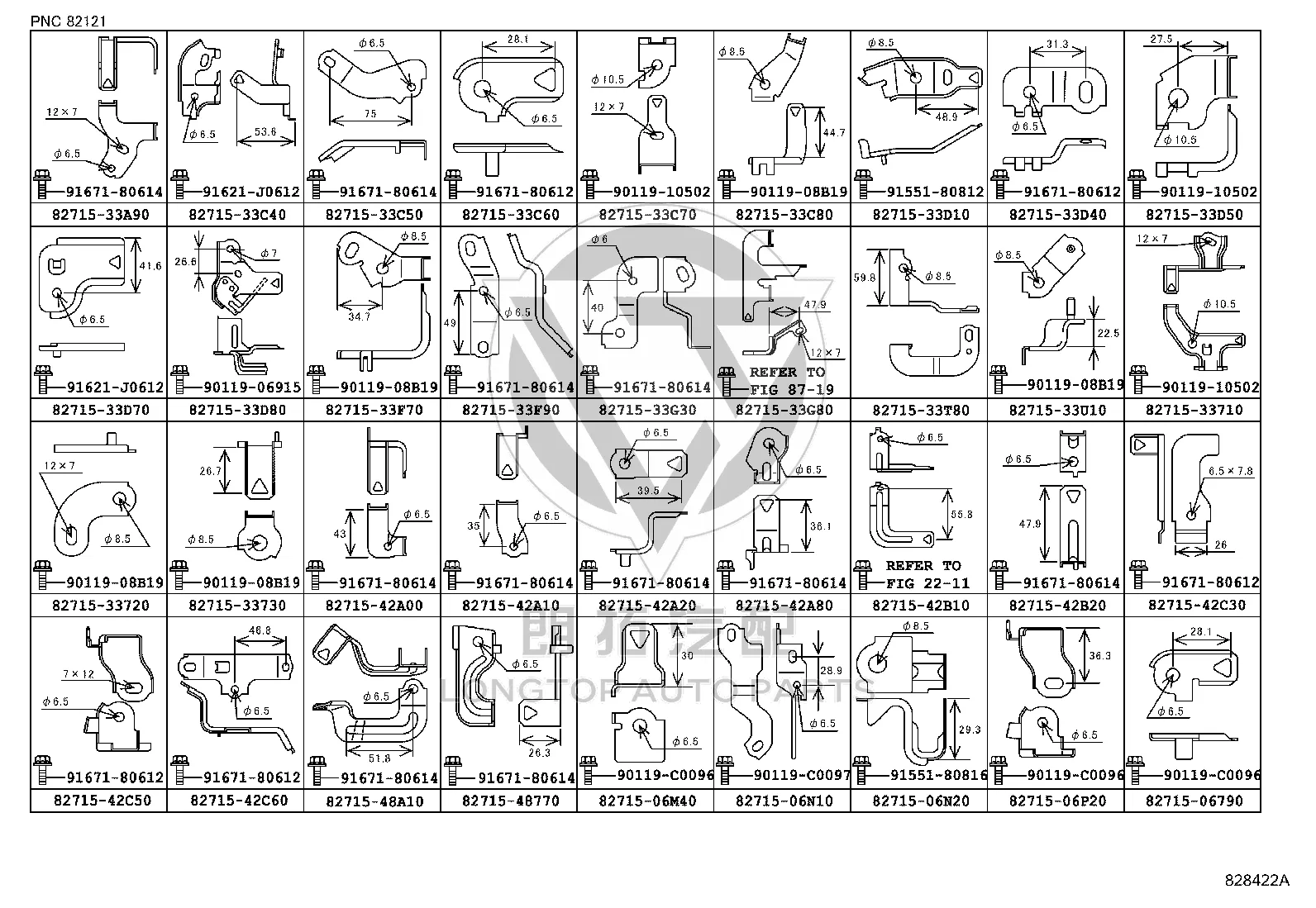Wiring Harness Clip 82715-33710 for Toyota Avalon