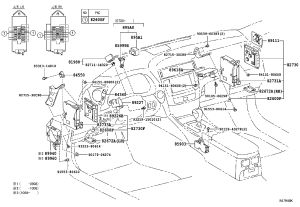 Instrument panel fuse box (right) 82730-53314 for Lexus IS250