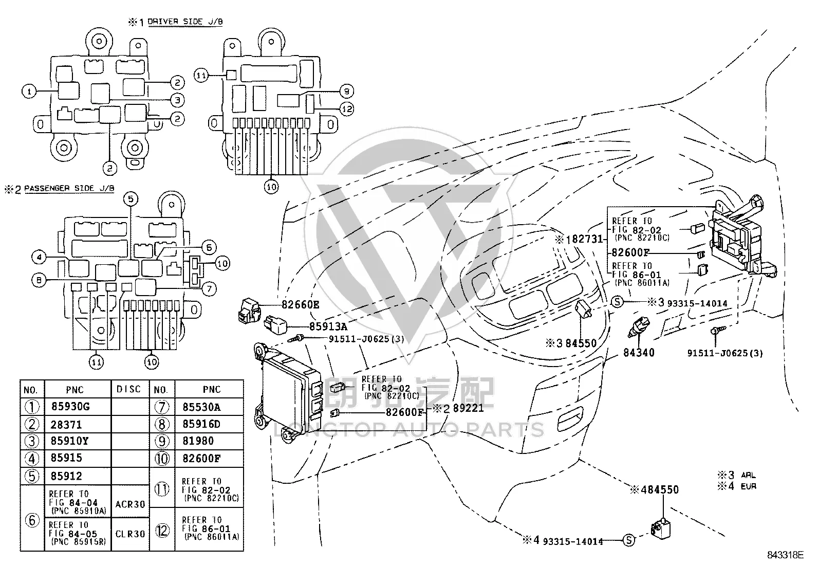 Body Control Module 82733-28040 for Toyota Previa