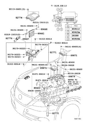 Engine Computer Cover 82774-50020 for Lexus LS460