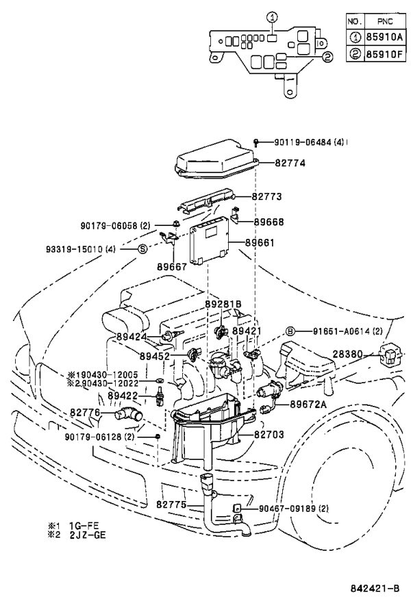 Engine computer vent line 82775-51020 for Toyota ALTEZZA