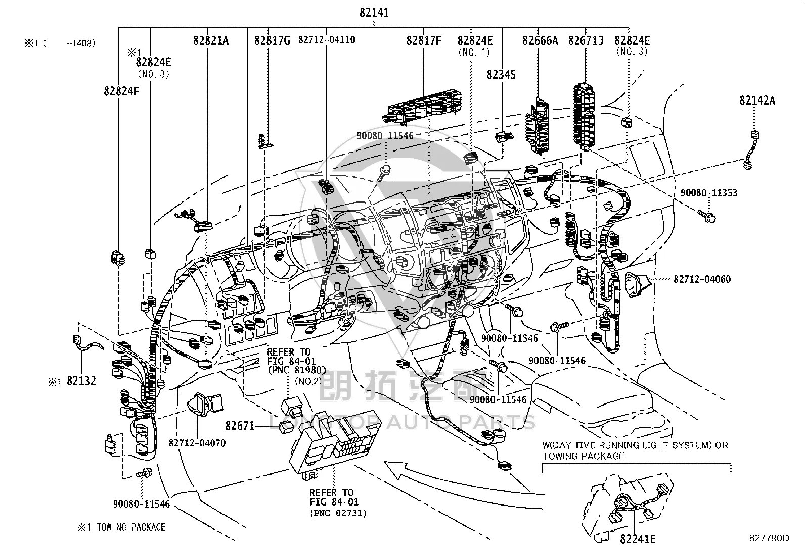Wire Harness Connector 82824-50340 for Toyota WISH