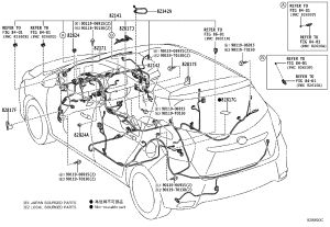 Wiring Harness Connector 82824-50360 for Toyota Auris