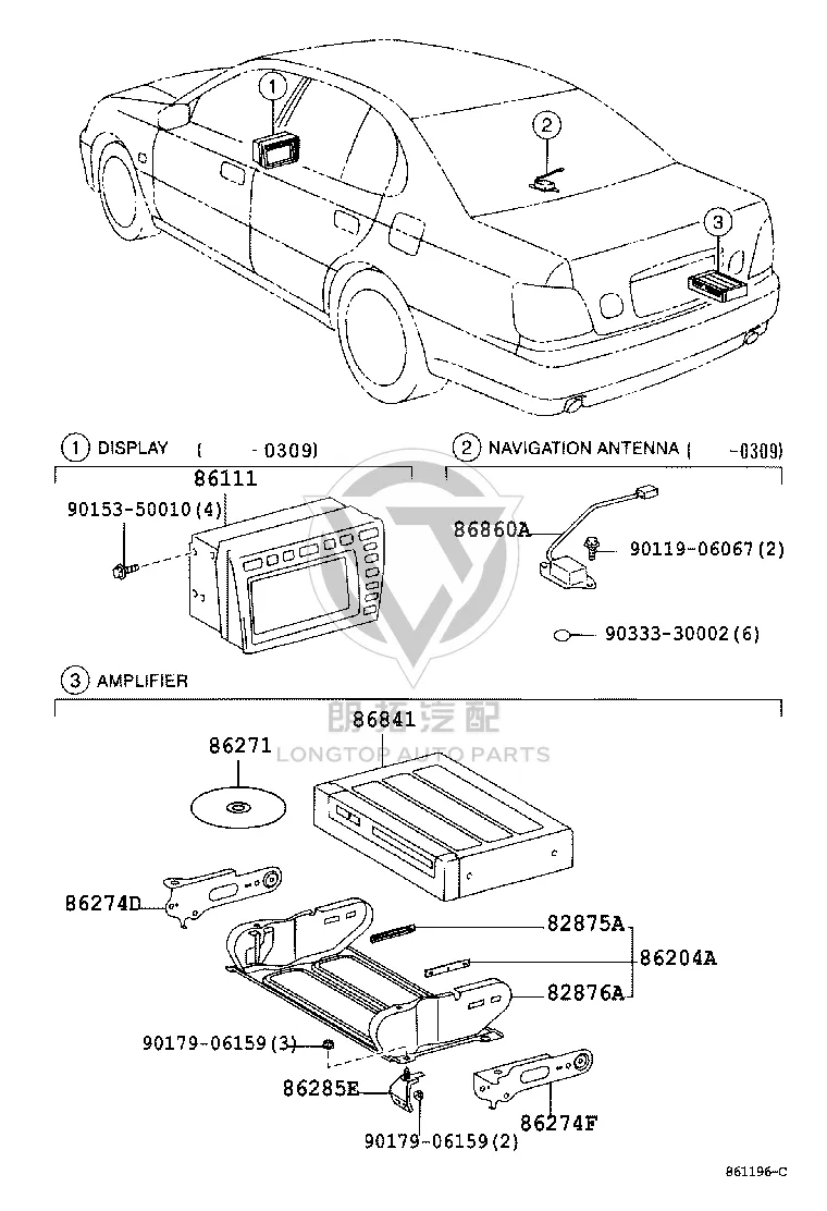 Navigation Control Module Bracket 86274-50120 for Toyota Celsior