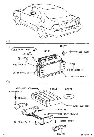 Disc Player Bracket Subassembly 86204-50010 for Toyota Celsior