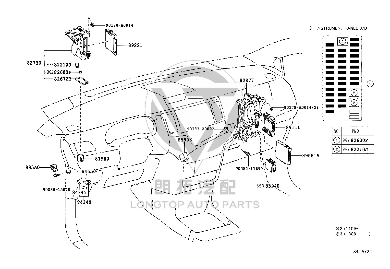Right ECU Integration Box 82877-08010 for Toyota Sienna
